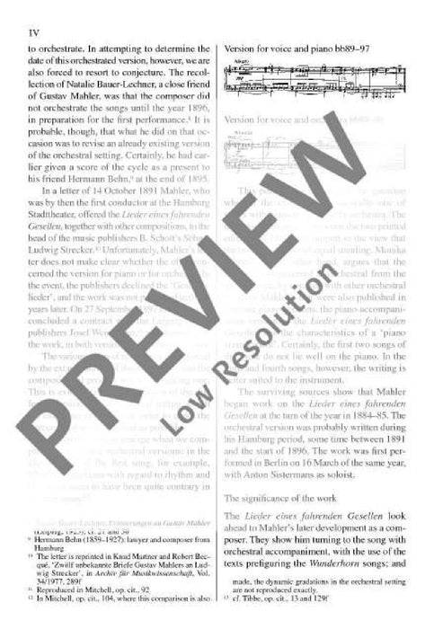 Songs of a Wayfarer 馬勒．古斯塔夫 旅人之歌 總譜 歐伊倫堡版 | 小雅音樂 Hsiaoya Music