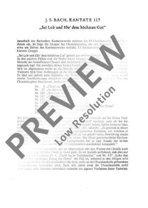 Cantata No. 117 BWV 117 All glory to the Lord of Lords 巴赫約翰‧瑟巴斯提安 清唱劇 總譜 歐伊倫堡版 | 小雅音樂 Hsiaoya Music