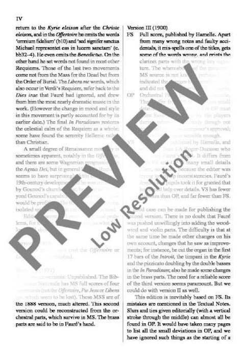 Requiem op. 48 佛瑞 安魂曲 總譜 歐伊倫堡版 | 小雅音樂 Hsiaoya Music