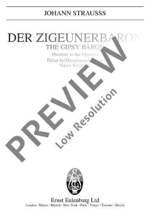 The Gipsy Baron Overture 史特勞斯．約翰 吉普賽男爵序曲 總譜 歐伊倫堡版 | 小雅音樂 Hsiaoya Music