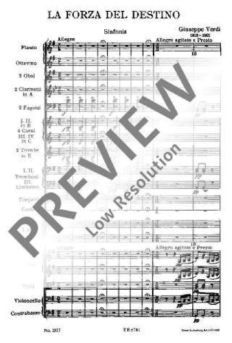 The Force of Destiny Overture 威爾第．朱塞佩 序曲 總譜 歐伊倫堡版 | 小雅音樂 Hsiaoya Music
