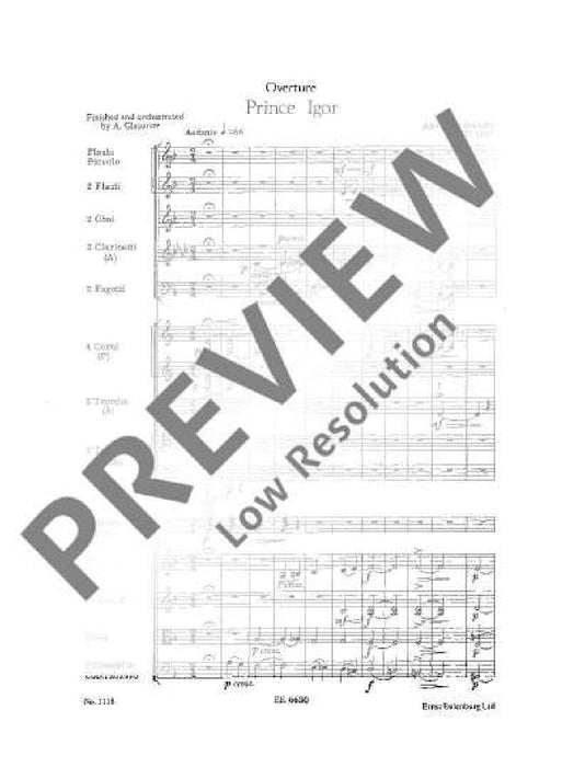 Prince Igor Overture 玻羅定 伊果王子序曲 總譜 歐伊倫堡版 | 小雅音樂 Hsiaoya Music