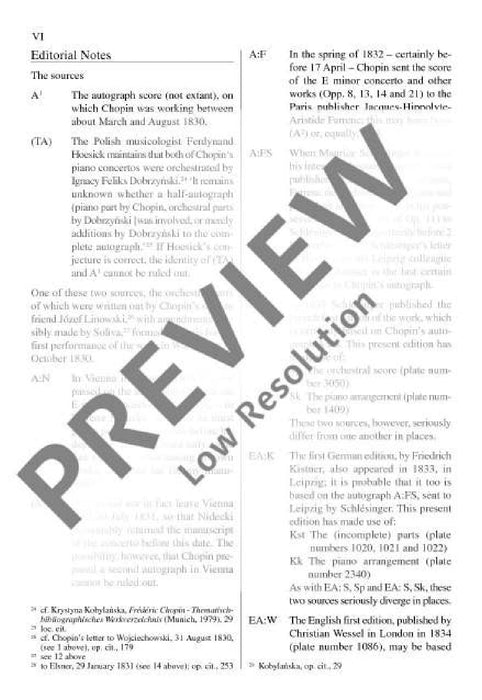 Concerto No. 1 E minor op. 11 蕭邦 協奏曲 小調 總譜 歐伊倫堡版 | 小雅音樂 Hsiaoya Music