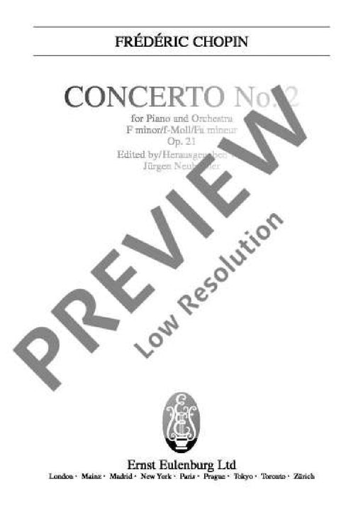 Concerto No. 2 F minor op. 21 蕭邦 協奏曲 小調 總譜 歐伊倫堡版 | 小雅音樂 Hsiaoya Music