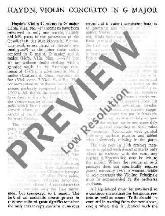 Concerto G major Hob. VIIa: 4 海頓 協奏曲大調 總譜 歐伊倫堡版 | 小雅音樂 Hsiaoya Music