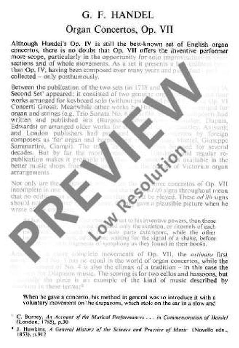 Organ concerto No. 11 G minor op. 7/5 HWV 310 韓德爾 管風琴協奏曲 小調 總譜 歐伊倫堡版 | 小雅音樂 Hsiaoya Music
