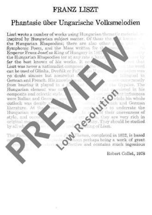 Fantasia on Hungarian Folk Themes 李斯特 幻想曲 匈牙利民謠主題 總譜 歐伊倫堡版 | 小雅音樂 Hsiaoya Music