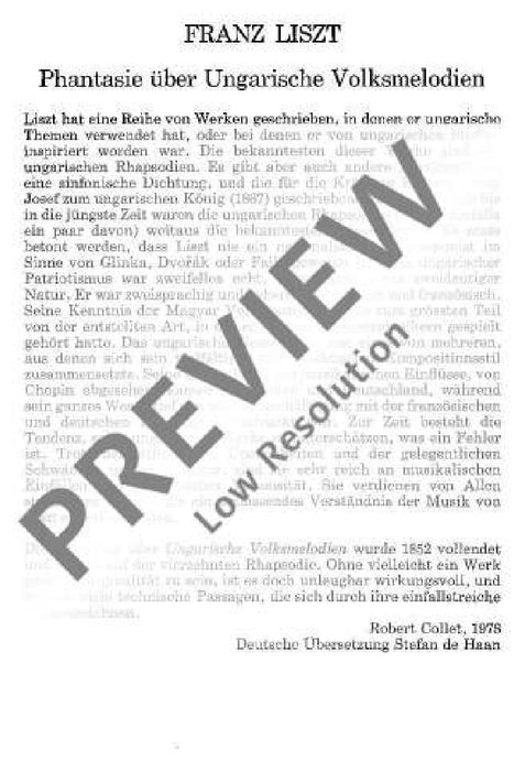 Fantasia on Hungarian Folk Themes 李斯特 幻想曲 匈牙利民謠主題 總譜 歐伊倫堡版 | 小雅音樂 Hsiaoya Music