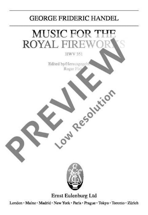 The Music for the Royal Fireworks HWV 351 韓德爾 皇家煙火 總譜 歐伊倫堡版 | 小雅音樂 Hsiaoya Music