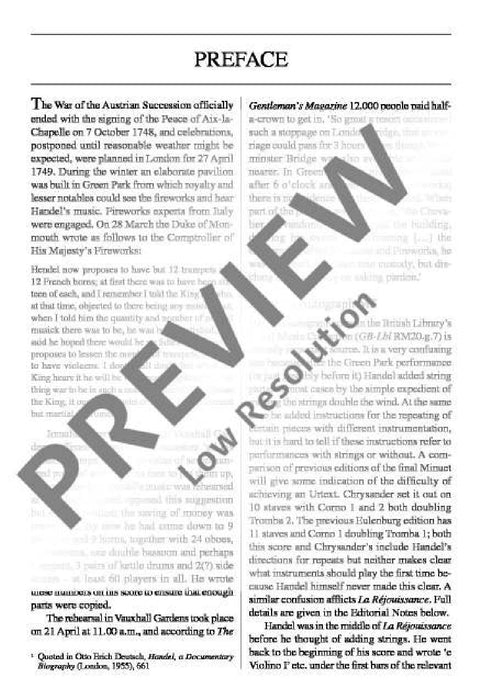 The Music for the Royal Fireworks HWV 351 韓德爾 皇家煙火 總譜 歐伊倫堡版 | 小雅音樂 Hsiaoya Music