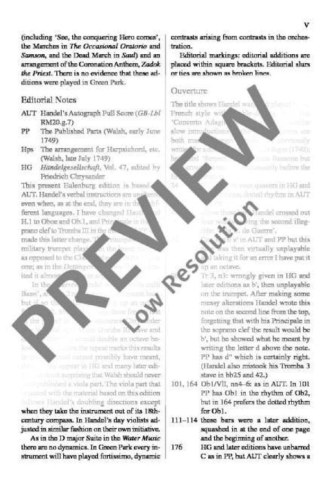 The Music for the Royal Fireworks HWV 351 韓德爾 皇家煙火 總譜 歐伊倫堡版 | 小雅音樂 Hsiaoya Music