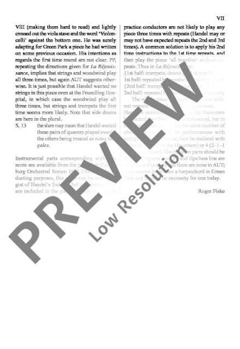 The Music for the Royal Fireworks HWV 351 韓德爾 皇家煙火 總譜 歐伊倫堡版 | 小雅音樂 Hsiaoya Music