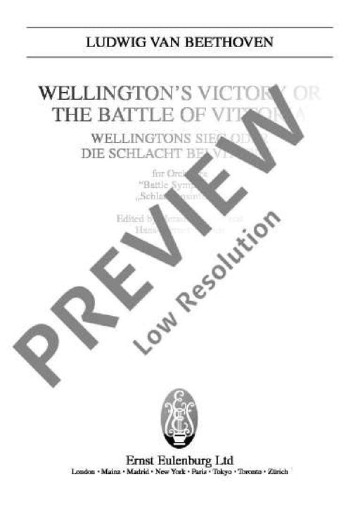 Wellington's Victory or the Battle of Vittoria op. 91 Battle Symphony 貝多芬 威靈頓的勝利 交響曲 總譜 歐伊倫堡版 | 小雅音樂 Hsiaoya Music