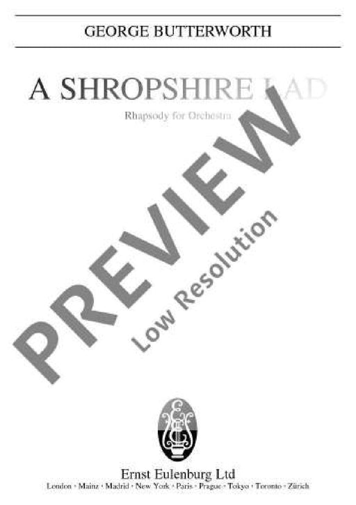 A Shropshire Lad Rhapsody 巴特沃斯．喬治 石羅普郡一少年狂想曲 總譜 歐伊倫堡版 | 小雅音樂 Hsiaoya Music