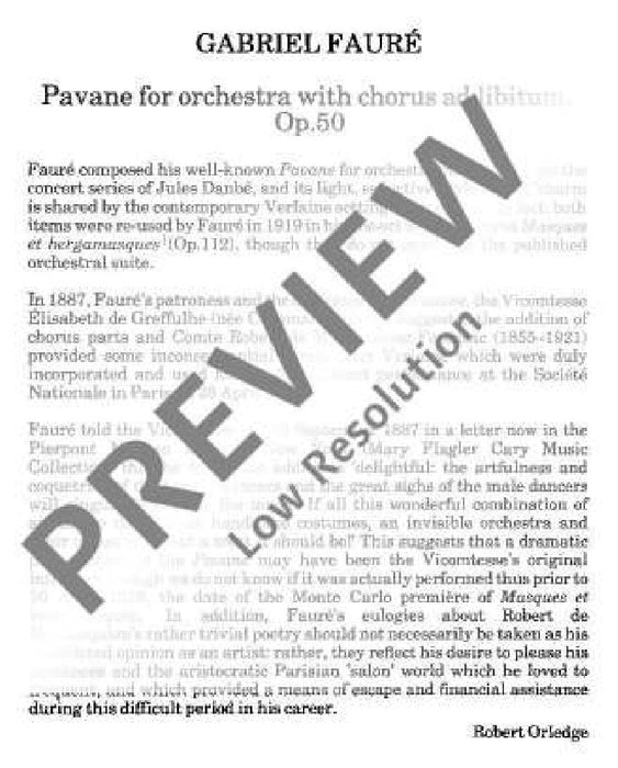 Pavane op. 50 佛瑞 帕凡 總譜 歐伊倫堡版 | 小雅音樂 Hsiaoya Music