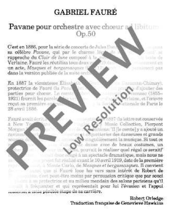 Pavane op. 50 佛瑞 帕凡 總譜 歐伊倫堡版 | 小雅音樂 Hsiaoya Music