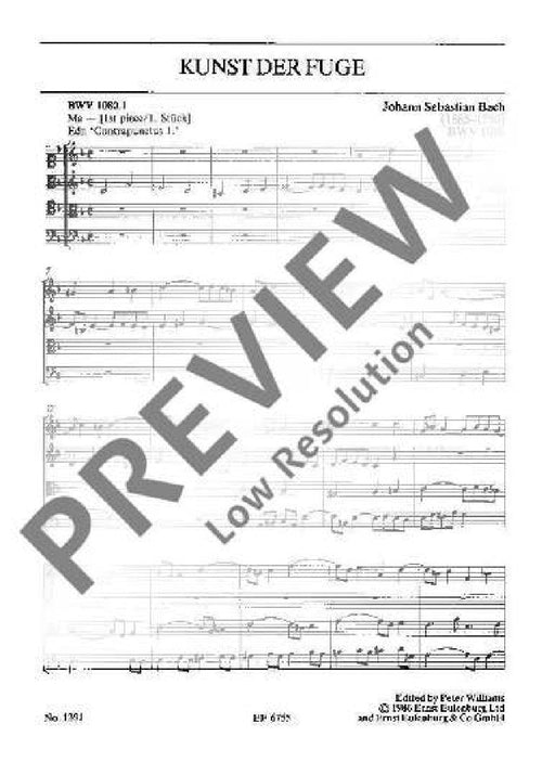 Art of Fugue BWV 1080 巴赫約翰‧瑟巴斯提安 復格曲 總譜 歐伊倫堡版 | 小雅音樂 Hsiaoya Music