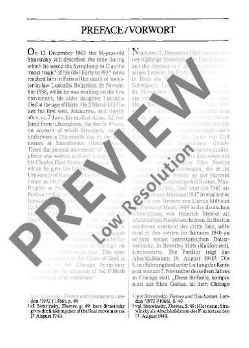 Symphony in C for orchestra 斯特拉溫斯基．伊果 交響曲 管弦樂團 總譜 歐伊倫堡版 | 小雅音樂 Hsiaoya Music