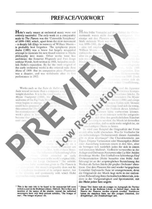 The Planets op. 32 Suite 霍爾斯特．古斯塔夫 行星 組曲 總譜 歐伊倫堡版 | 小雅音樂 Hsiaoya Music