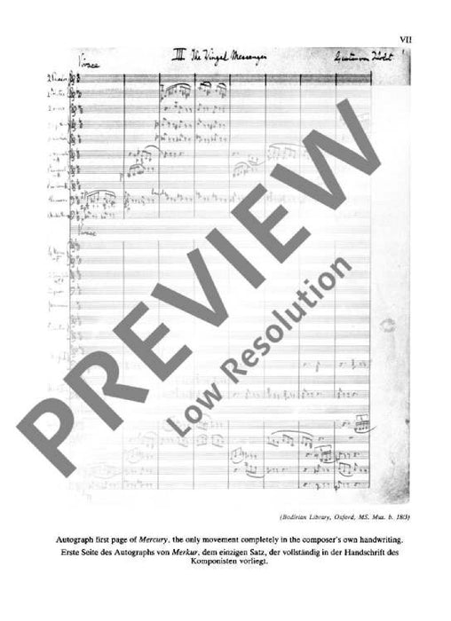 The Planets op. 32 Suite 霍爾斯特．古斯塔夫 行星 組曲 總譜 歐伊倫堡版 | 小雅音樂 Hsiaoya Music