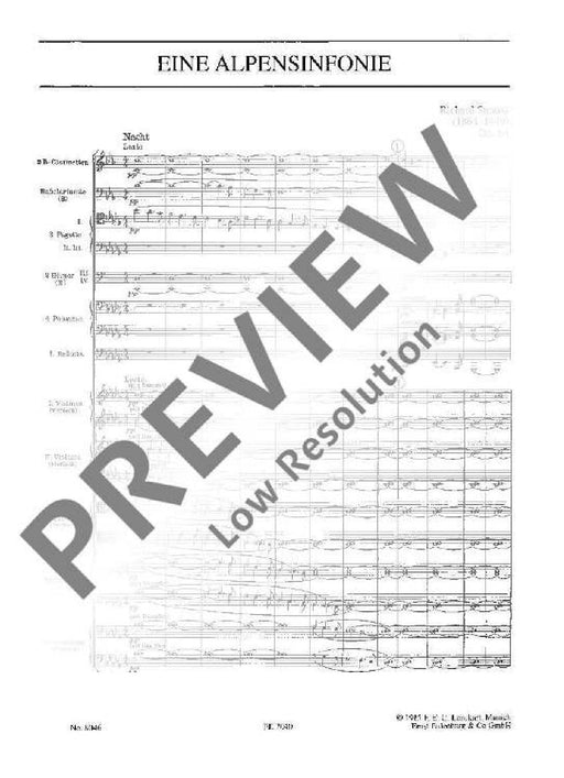An Alpine Symphony op. 64 TrV 233 史特勞斯理查 阿爾卑斯交響曲 總譜 歐伊倫堡版 | 小雅音樂 Hsiaoya Music