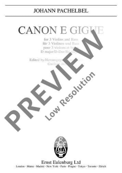 Canon e Gigue 帕海貝爾約翰 卡農基格 總譜 歐伊倫堡版 | 小雅音樂 Hsiaoya Music