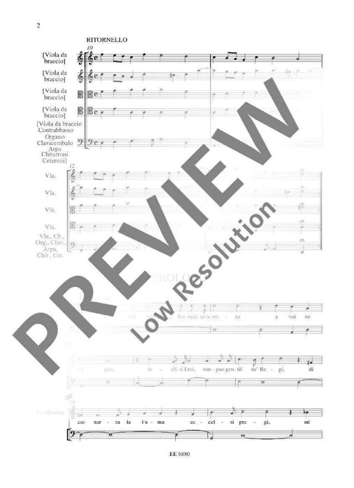L'Orfeo SV 318 Favola in Musica 蒙特威爾第 總譜 歐伊倫堡版 | 小雅音樂 Hsiaoya Music