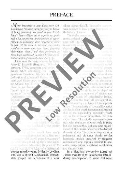 L'Arte del Violino op. 3 Vol. 2 Concertos Nos. 5-8 洛卡泰利 小提琴 協奏曲 總譜 歐伊倫堡版 | 小雅音樂 Hsiaoya Music