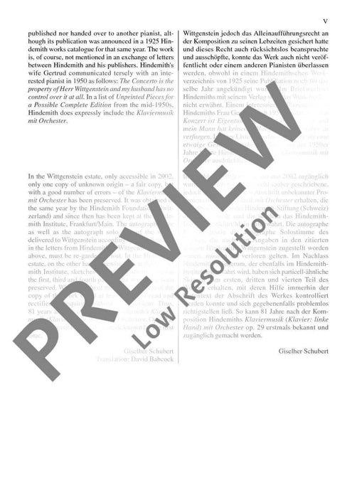 Klaviermusik mit Orchester op. 29 (Piano: Left Hand) and Orchestra 辛德密特 管弦樂團 總譜 歐伊倫堡版 | 小雅音樂 Hsiaoya Music