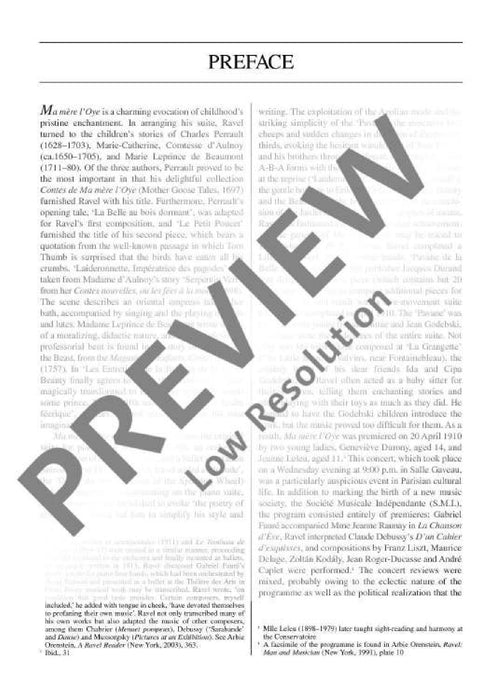 Ma Mère L'Oye Cinq Pièces Enfantines 拉威爾摩利斯 鵝媽媽組曲 總譜 歐伊倫堡版 | 小雅音樂 Hsiaoya Music