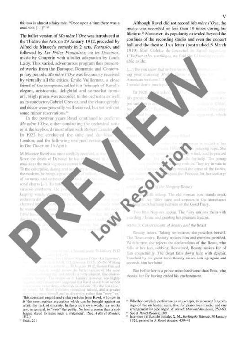 Ma Mère L'Oye Cinq Pièces Enfantines 拉威爾摩利斯 鵝媽媽組曲 總譜 歐伊倫堡版 | 小雅音樂 Hsiaoya Music