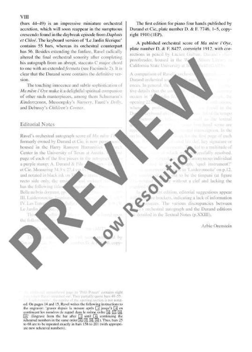 Ma Mère L'Oye Cinq Pièces Enfantines 拉威爾摩利斯 鵝媽媽組曲 總譜 歐伊倫堡版 | 小雅音樂 Hsiaoya Music