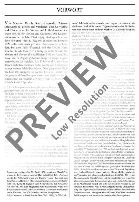 Tzigane Rapsodie de Concert 拉威爾摩利斯 吉普賽狂想曲音樂會 總譜 歐伊倫堡版 | 小雅音樂 Hsiaoya Music