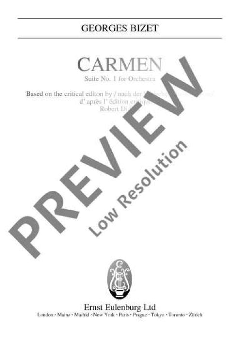 Carmen Suite I on the critical edition by Robert Didion 比才 卡門組曲 總譜 歐伊倫堡版 | 小雅音樂 Hsiaoya Music