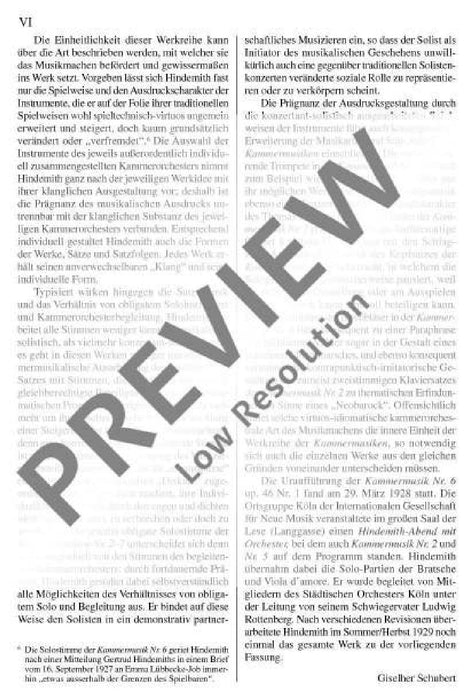 Chamber Music No. 6 op. 46/1 for viola d'amore and chamber orchestra 辛德密特 室內樂 中提琴 室內合奏團 總譜 歐伊倫堡版 | 小雅音樂 Hsiaoya Music