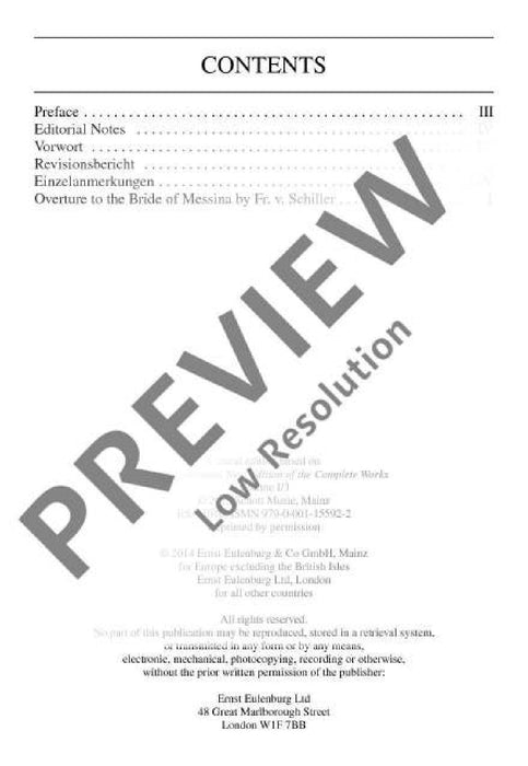 Overture to the Bride of Messina by Fr. Schiller op. 100 舒曼．羅伯特 序曲 總譜 歐伊倫堡版 | 小雅音樂 Hsiaoya Music