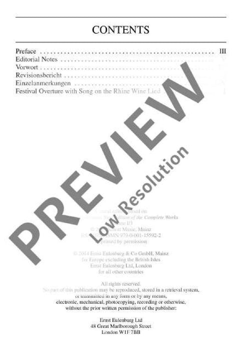 Festival Overture with Song on the Rhine Wine Lied op. 123 舒曼．羅伯特 序曲歌 歌曲 總譜 歐伊倫堡版 | 小雅音樂 Hsiaoya Music