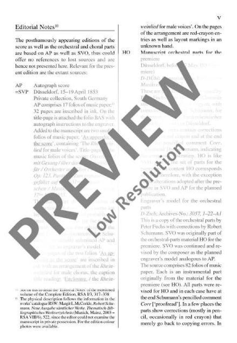 Festival Overture with Song on the Rhine Wine Lied op. 123 舒曼．羅伯特 序曲歌 歌曲 總譜 歐伊倫堡版 | 小雅音樂 Hsiaoya Music