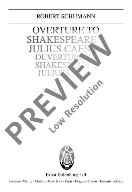 Overture to Shakespeare's Julius Cäsar op. 128 舒曼．羅伯特 序曲 總譜 歐伊倫堡版 | 小雅音樂 Hsiaoya Music