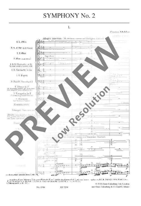 Symphony No. 2 C minor 馬勒．古斯塔夫 交響曲 小調 總譜 歐伊倫堡版 | 小雅音樂 Hsiaoya Music