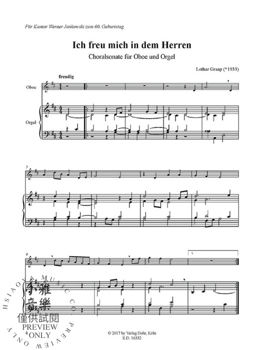 Ich freu mich in dem Herren Chorale Sonata 混和二重奏 聖詠合唱 | 小雅音樂 Hsiaoya Music