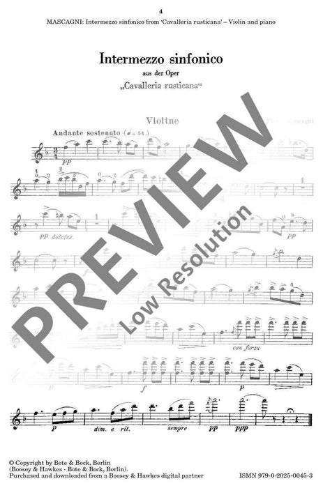 Cavalleria rusticana Intermezzo sinfonico 馬斯卡尼 鄉村騎士間奏曲 小提琴加鋼琴 柏特-柏克版 | 小雅音樂 Hsiaoya Music