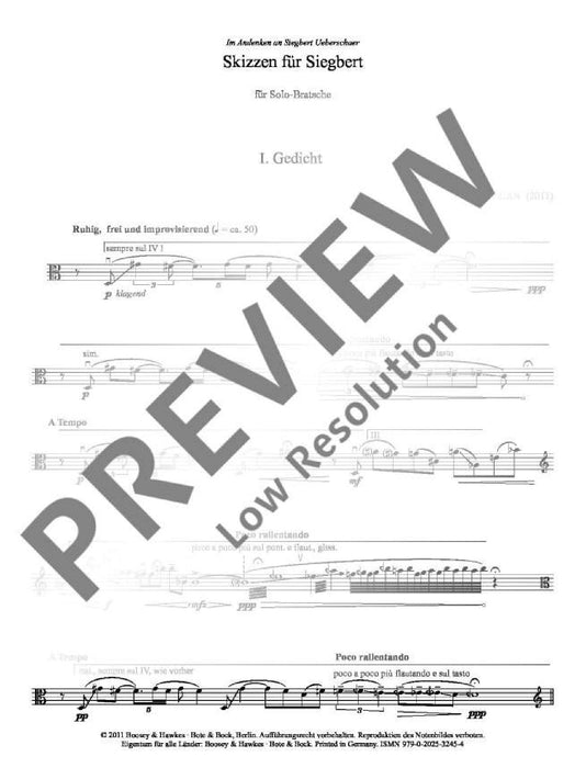 Sketches for Siegbert for viola solo 中提琴 中提琴獨奏 柏特-柏克版 | 小雅音樂 Hsiaoya Music