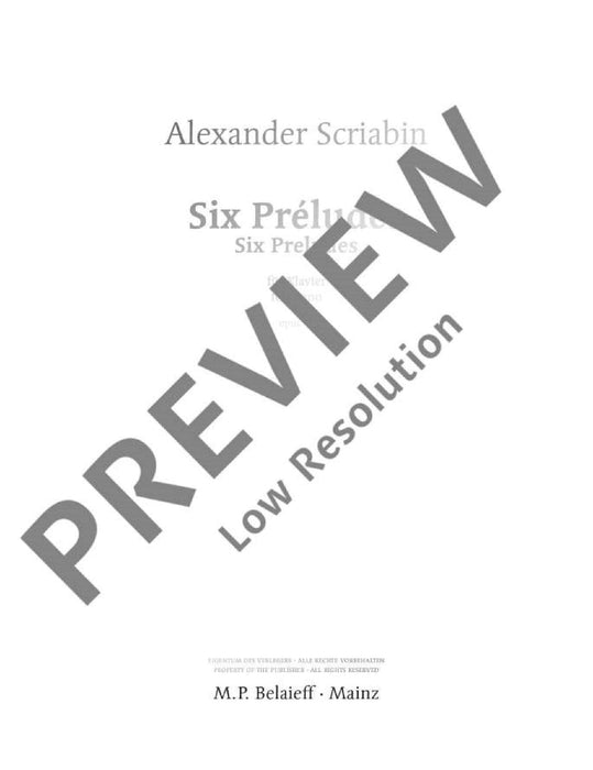 Six Préludes op. 13 斯克里亞賓 前奏曲 鋼琴獨奏 | 小雅音樂 Hsiaoya Music