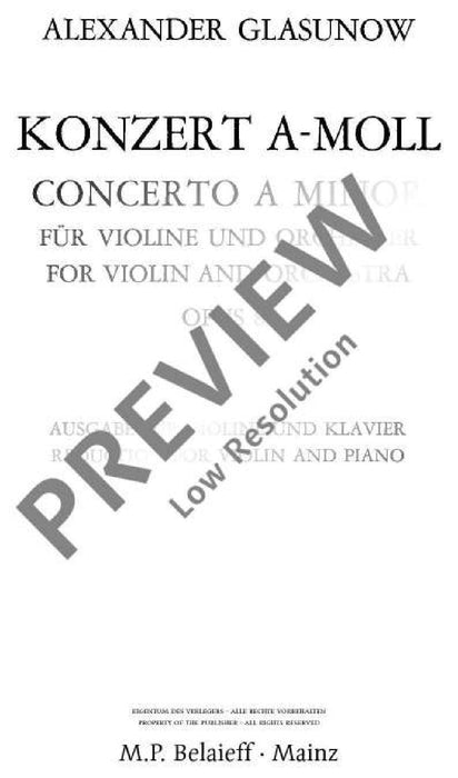 Violin Concerto A minor op. 82 葛拉祖諾夫 小提琴協奏曲小調 小提琴加鋼琴 | 小雅音樂 Hsiaoya Music