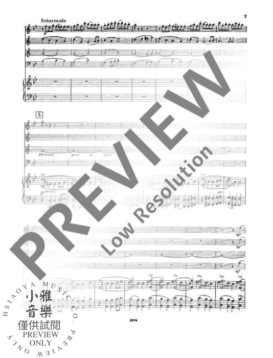 Quintet Bb major op. posth. for flute, clarinet, horn, bassoon and piano 李姆斯基－柯薩科夫 鋼琴五重奏大調鋼琴 | 小雅音樂 Hsiaoya Music