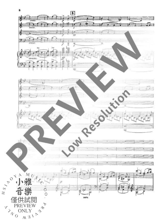 Quintet Bb major op. posth. for flute, clarinet, horn, bassoon and piano 李姆斯基－柯薩科夫 鋼琴五重奏大調鋼琴 | 小雅音樂 Hsiaoya Music