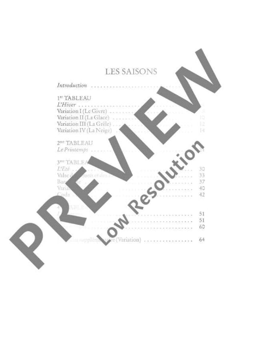 The Seasons op. 67 Ballet in one Act and four Tableaux by Marius Petipa 葛拉祖諾夫 四季 芭蕾 鋼琴 芭雷伴奏 | 小雅音樂 Hsiaoya Music