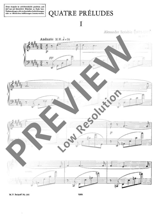 Four Preludes op. 22 斯克里亞賓 前奏曲 鋼琴獨奏 | 小雅音樂 Hsiaoya Music