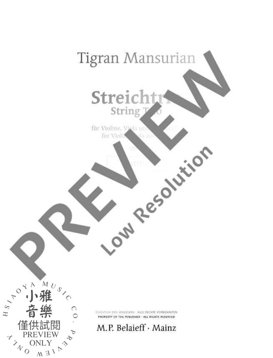 String Trio for violin, viola and cello 弦樂三重奏中提琴大提琴 | 小雅音樂 Hsiaoya Music